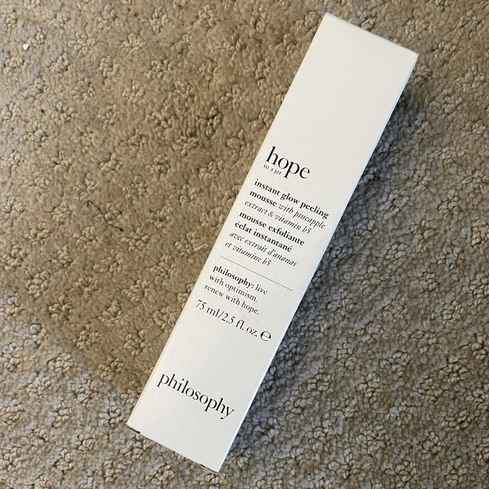 NEW Philosophy Hope in a Jar Instant Glow Peeling Mousse